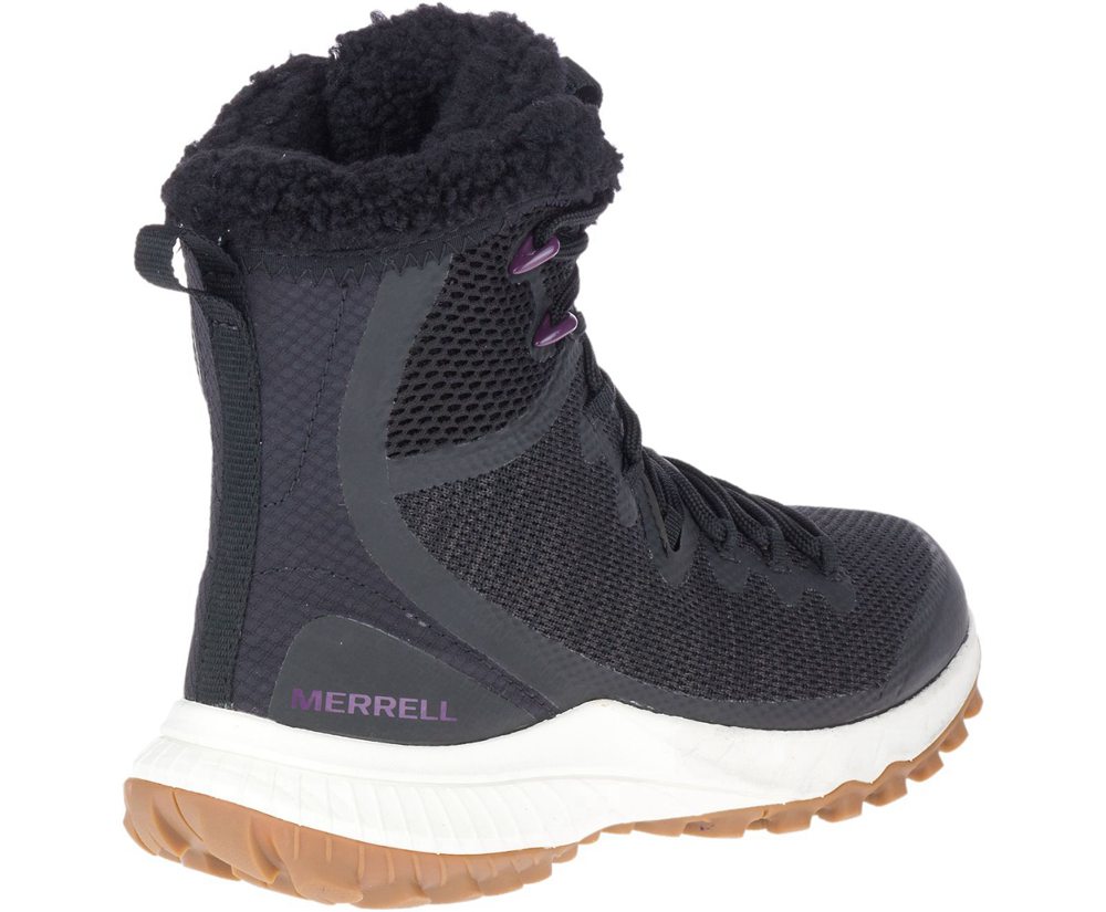 Kozaki Merrell Damskie Czarne - Bravada Knit Polar Waterproof - 835419-YWL